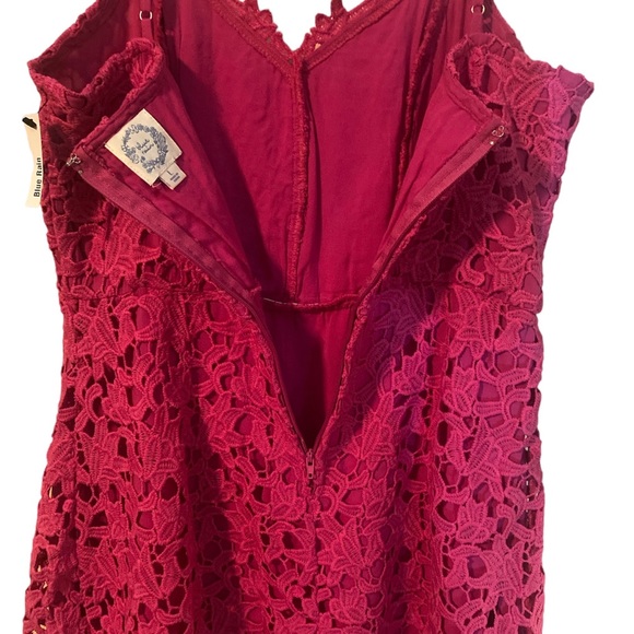 Blue Rain Women's Pink Sleeveless Dress Size L Lacy mini dress - Picture 3 of 10